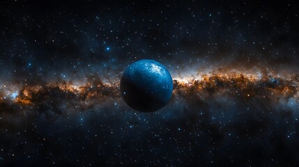 Sticker - Blue Planet in the Milky Way Galaxy