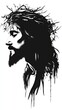 © Taisiia - Silhouette of the face of Jesus Christ
