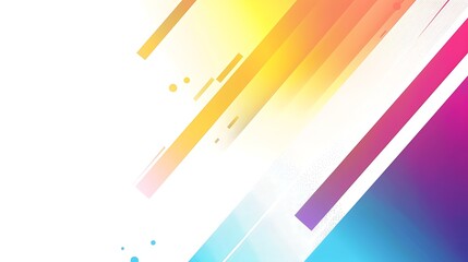 Poster - Abstract Colorful Shapes on White Background