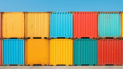 Wall Mural - Optimizing Container Freight Logistics Through Collaborative Scheduling and Advanced Analytics Solutions Streamlining Supply Chain for Efficiency Productivity and Sustainability