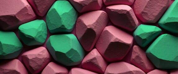 Close-up of Pink and Green Textured Stones