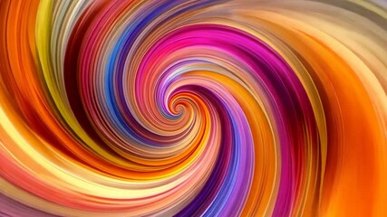 Fototapete - A colorful swirl of colors with a yellow center