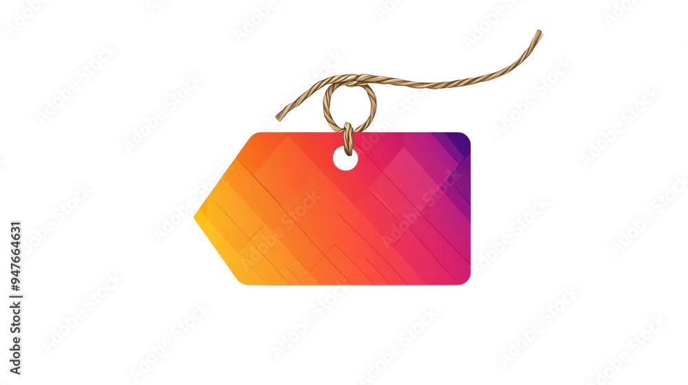 Id Tags Gradient Colorful tag with gradient design, perfect for branding, pricing, or ...