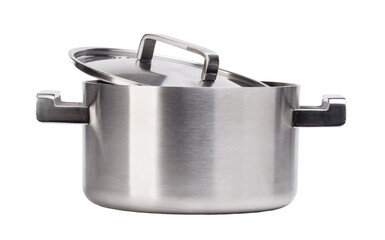 Stainless pan isolated. png file