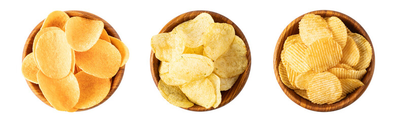 Wall Mural - Potato Crisps isolated. png file