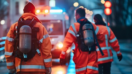 Wall Mural - Medical team responding to emergency situation