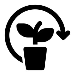 Sticker - sustainability, sustainable, recycle, environment, business solid or glyph icon