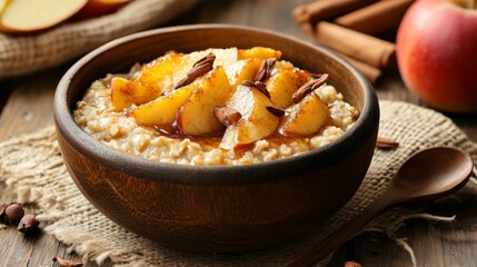 Wall Mural - Oatmeal with caramel