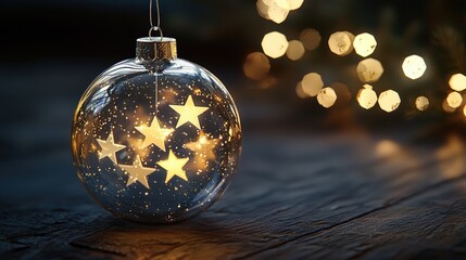 Poster - Shiny bauble with stars