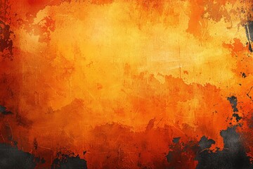 Canvas Print - Orange and black abstract background