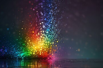 Abstract colorful rainbow color background with bubbles