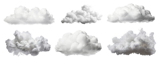 Wall Mural - cloud nature png cut out element set
