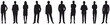 © LazyArtist - business people standing in group of silhouette.