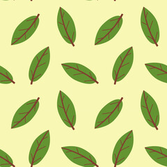 Green eco friendly seamless pattern with leaves
