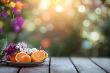 Sticker - Pumpkins with fruits, flowers, vegetables, leaves and beautiful Thanksgiving decorations.