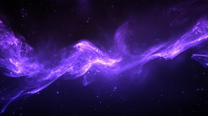 Leinwandbilder - An abstract background with shining dots and purple particles.