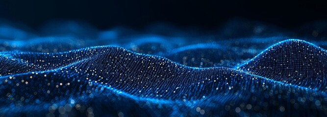 Fototapete - Visualization of big data. Data technology illustration. 3D science background.