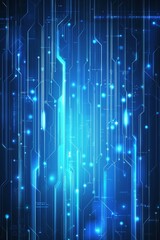 Poster - Background of blue and white abstract technology hud