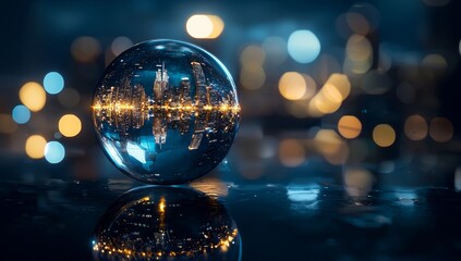 Poster - Animated globe depicting North America in abstract form