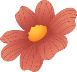 Poster - Spring Flower Flat Sticker Design