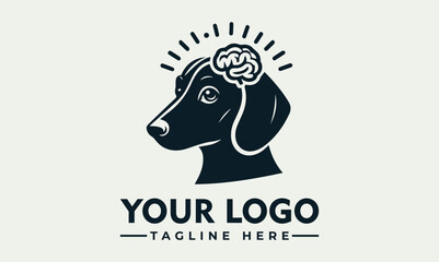 Wall Mural - Dachshund Dog Face Smart Dog Vector Logo Super smart Dachshund