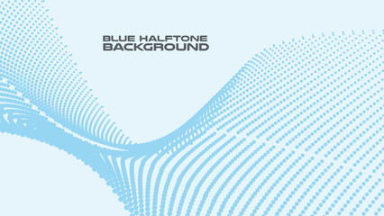 Blue halftone abstract background vector image for backdrop or presentation