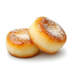 Wall Mural - Mouthwatering Japanese Manju Dessert Buns on Pristine White Background