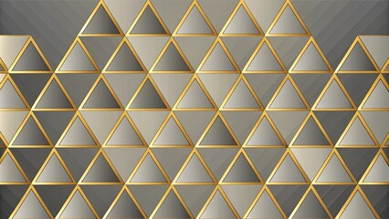 Gold and gray elegant color triangle motif with a creative twist perfect for repeating pattern designs