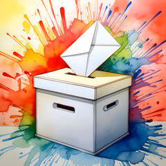 Wall Mural - Vivid ballot box