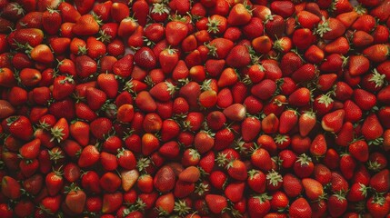 Poster - A Close-Up of Fresh Red Strawberries