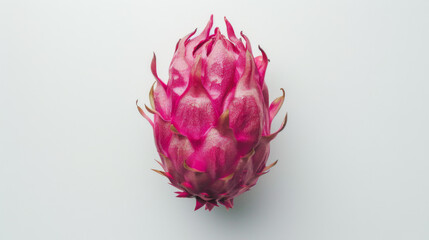 Wall Mural - A whole hylocereus dragon fruit isolated on white