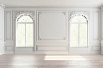 Wall Mural - Classic empty room interior 3d render