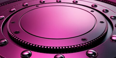 Abstract Pink Metallic Gear