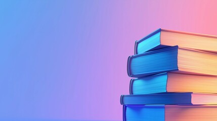 stack of colorful books, simple stack of books