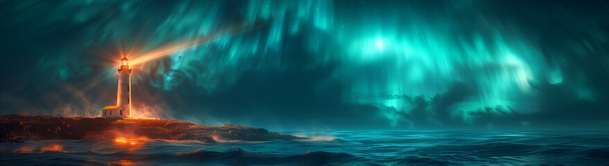 Wall Mural - The Aurora Borealis lights up in the night sky