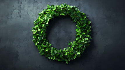 Poster - Green leaf ring simple design