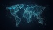 © happysunstock - Glowing Global Connectivity - Abstract Map with Ultra Detail and Transport Routes in Deep Blues and Greens, 32K Resolution,Generative AI