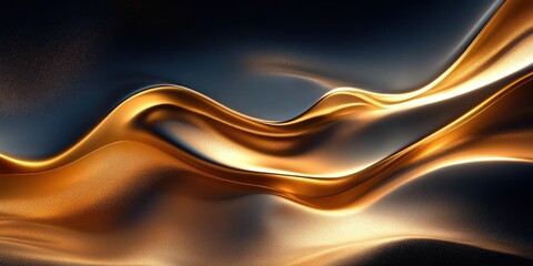 Wall Mural - Abstract Gold Waves