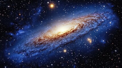 Cosmic galaxy with stars and nebulae