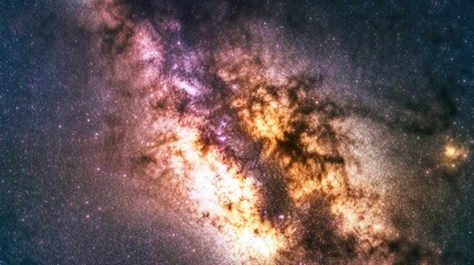 Wall Mural - colorful milkyway galaxy night stars landscape