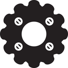 Wall Mural - Gear Glyph Icon