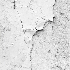 Wall Mural - White old concrete wall grunge texture - wide banner format background with copy space for text. Grunge gray texture of chips, cracks, scratches. Soft white grunge. Distressed black grunge texture.