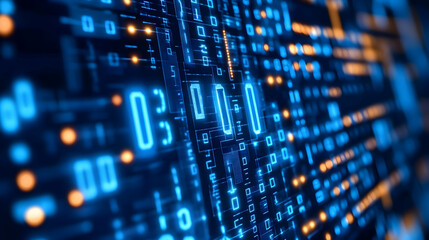 Abstract Digital Binary Code Background