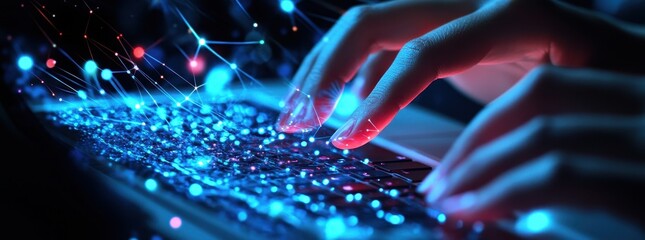 Computer technician optimizing green energy utilization in data center background server racks digital technology IT infrastructure telecommunication network concept