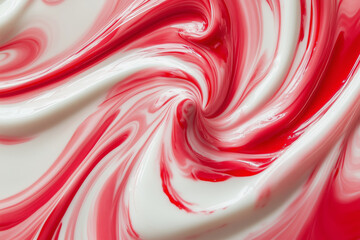 Wall Mural -  swirl of red and white candy