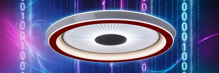 Wall Mural - glowing circle. For futuristic or technology-themed designs