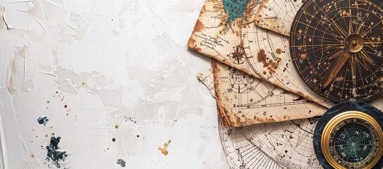 Wall Mural - astrology. astro astrologer calculates natal chart makes forecast of fate tarot cards, fortune telli