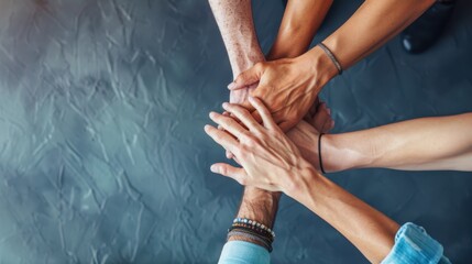 Wall Mural - The Joined Group Hands