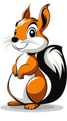 Poster - Cute Cartoon Squirrel Illustration