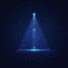 Canvas Print - Glowing Christmas tree illustration